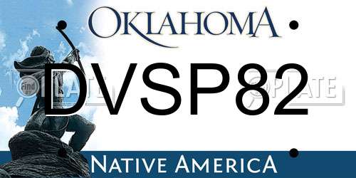 DVSP82 Oklahoma License Plate