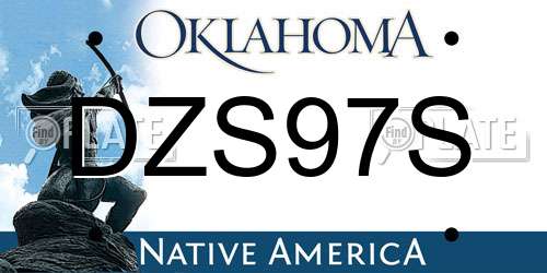 DZS97S Oklahoma License Plate