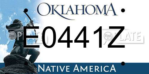 E0441Z Oklahoma License Plate