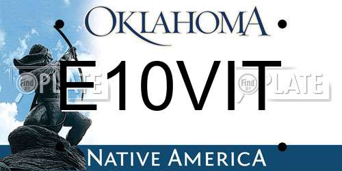 E10VIT Oklahoma License Plate