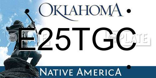 E25TGC Oklahoma License Plate