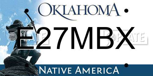 E27MBX Oklahoma License Plate