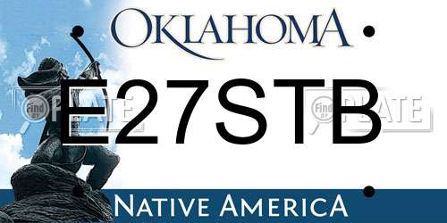 E27STB Oklahoma License Plate