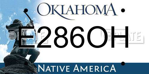 E286OH Oklahoma License Plate