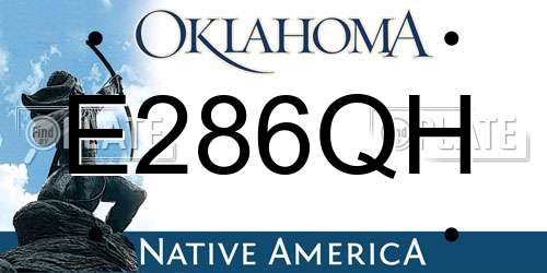 E286QH Oklahoma License Plate