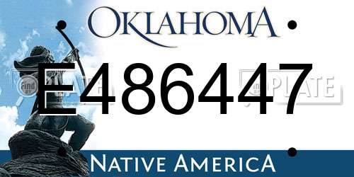 E486447 Oklahoma License Plate