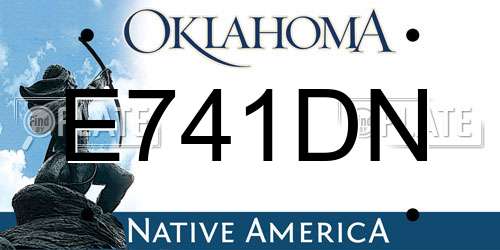 E741DN Oklahoma License Plate