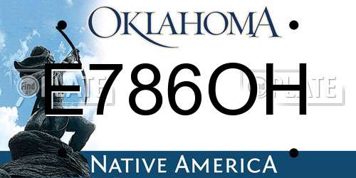 E786OH Oklahoma License Plate