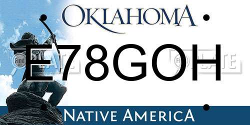 E78GOH Oklahoma License Plate