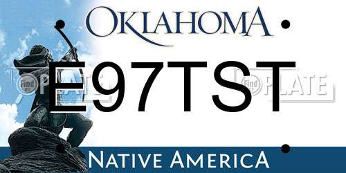 E97TST Oklahoma License Plate