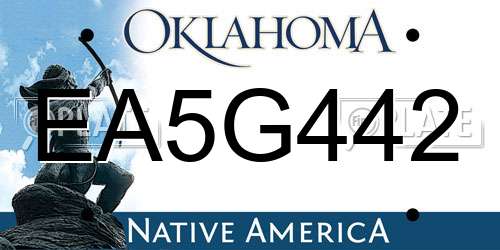 EA5G442 Oklahoma License Plate