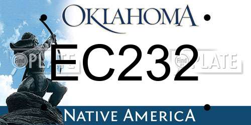 EC232 Oklahoma License Plate