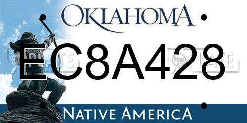 EC8A428 Oklahoma License Plate