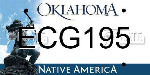 ECG195 Oklahoma License Plate