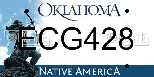 ECG428 Oklahoma License Plate