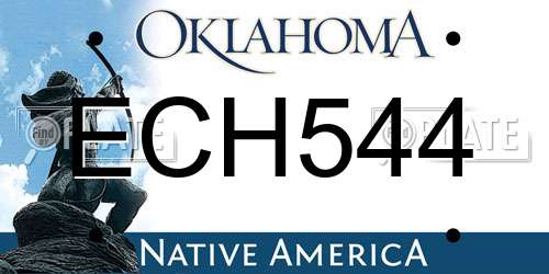 ECH544 Oklahoma License Plate