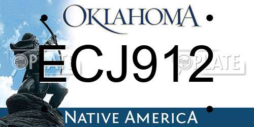 ECJ912 Oklahoma License Plate