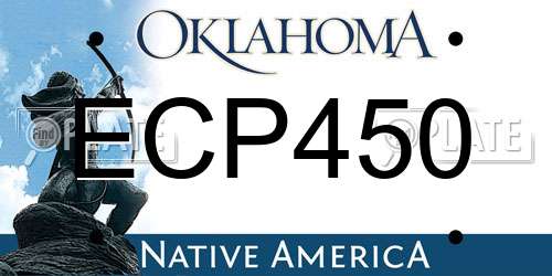 ECP450 Oklahoma License Plate