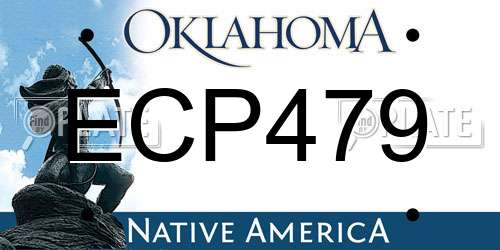 ECP479 Oklahoma License Plate