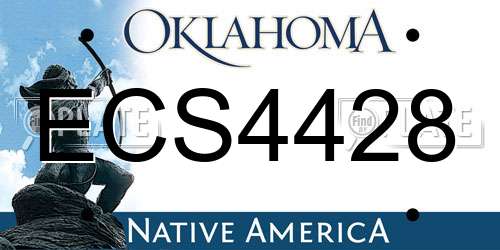 ECS4428 Oklahoma License Plate