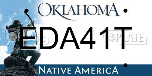 EDA41T Oklahoma License Plate