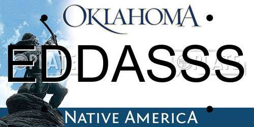 EDDASSS Oklahoma License Plate