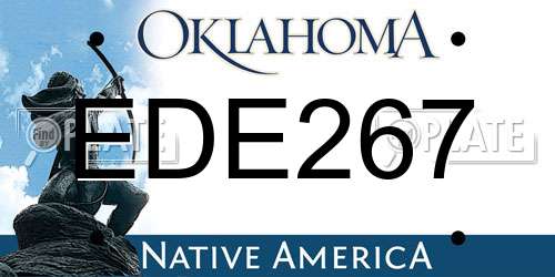 EDE267 Oklahoma License Plate