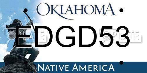 EDGD53 Oklahoma License Plate