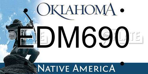 EDM690 Oklahoma License Plate