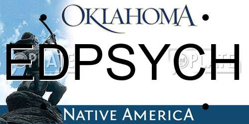 EDPSYCH Oklahoma License Plate