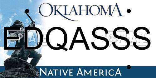 EDQASSS Oklahoma License Plate