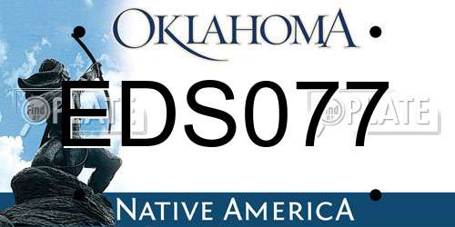 EDS077 Oklahoma License Plate