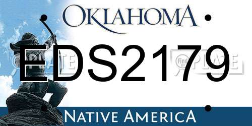 EDS2179 Oklahoma License Plate