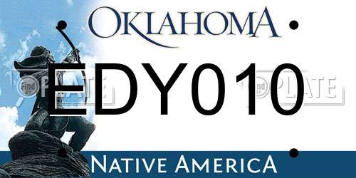 EDY010 Oklahoma License Plate