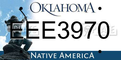 EEE3970 Oklahoma License Plate