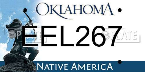EEL267 Oklahoma License Plate