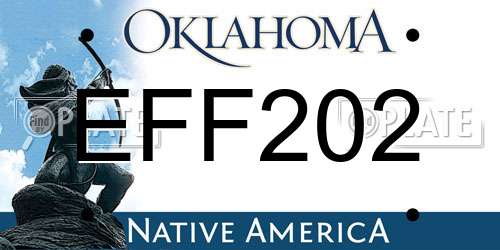 EFF202 Oklahoma License Plate