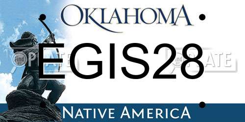 EGIS28 Oklahoma License Plate