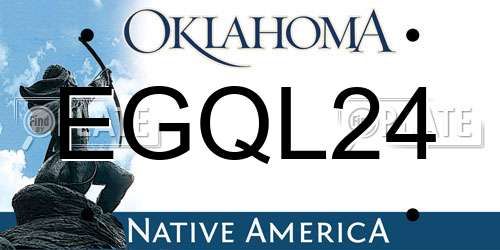 EGQL24 Oklahoma License Plate