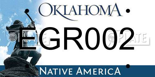 EGR002 Oklahoma License Plate
