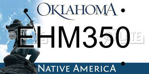 EHM350 Oklahoma License Plate