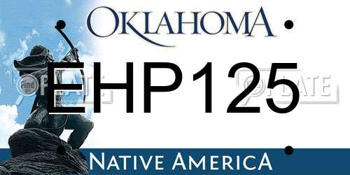 EHP125 Oklahoma License Plate