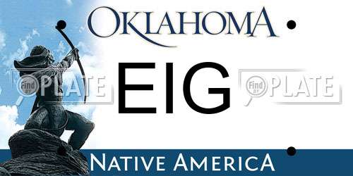 EIG Oklahoma License Plate