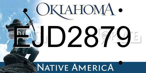 EJD2879 Oklahoma License Plate