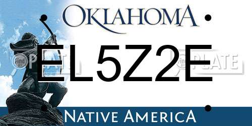 EL5Z2E Oklahoma License Plate
