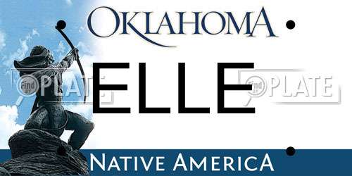 ELLE Oklahoma License Plate