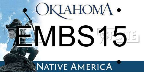 EMBS15 Oklahoma License Plate