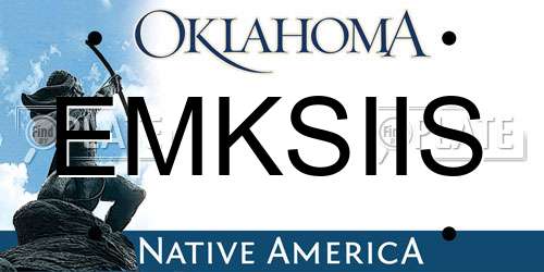 EMKSIIS Oklahoma License Plate