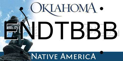 ENDTBBB Oklahoma License Plate
