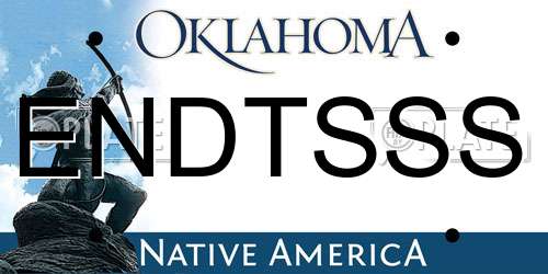ENDTSSS Oklahoma License Plate